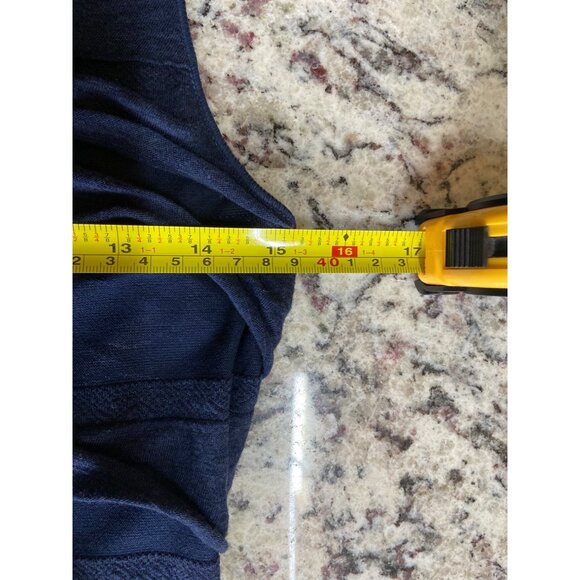 Max Edition Bodycon Mini Dress Womens Navy Small Sleevless Ruffle - Picture 5 of 7